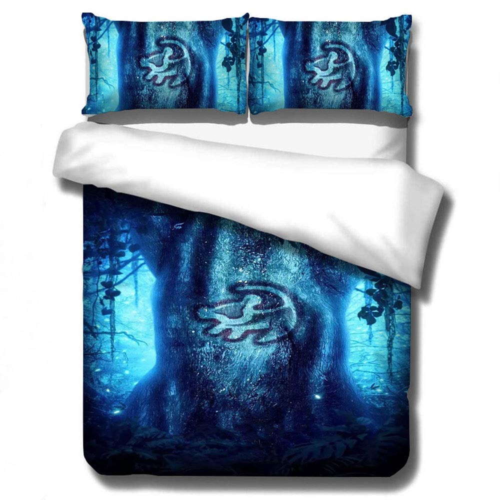PENSHE-Quilt Sets 3D Children's 3 Piece Suit Cozy Family 3 Pcs Bedding Cover Set Little Lion King Realistic Cartoon Picture Buzzard Suitable for Bedroom Guest Room Vacation Home 100%Polyester Full Siz