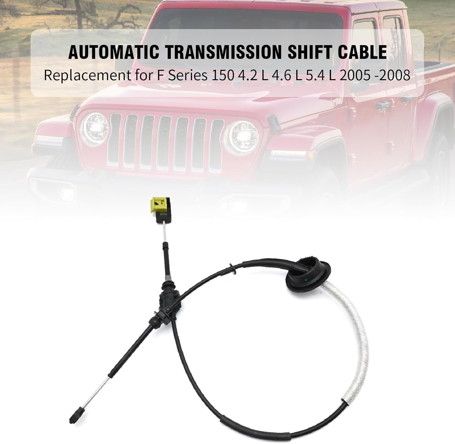 5L3Z-7E395-AA Automatic Transmission Shift Cable, Replacement for F Series 150 4.2 L 4.6 L 5.4 L 2005 2006 2007 2008, Replaces 5L3Z-7E395-AA