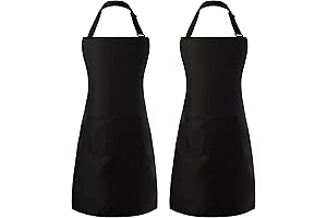 Tosewever 2-Pack Adjustable Aprons for Painting, Waterdrop-Resistant with Pockets