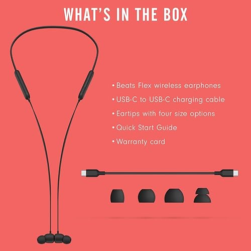 Miniatura 6 de Beats Auriculares inalámbricos Flex - Chip de auriculares Apple W1, auriculares magnéticos, Bluetooth clase 1, 12 horas de tiempo de escucha, Gris