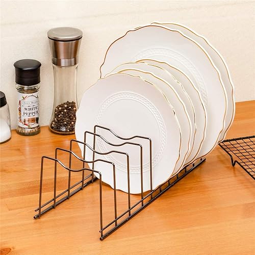 Miniatura 4 de SANNO Soporte para tapa de olla, estante organizador de cocina, soporte para tapas de ollas, organizador de cocina para ollas y sartenes, tapas,