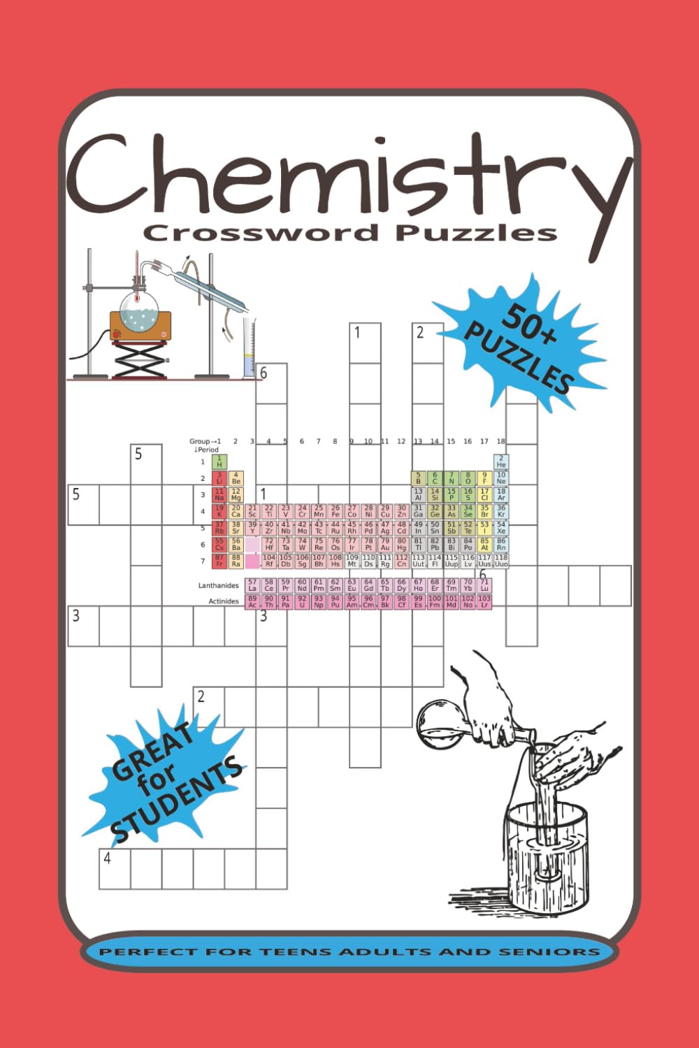 Chemistry Crossword Puzzles: Crossword Puzzles with Easy to Read Print about Chemistry, Scientific Research, Reaction and More | 6x9 inches, 120 pages ... Gift for Vacations, Holidays and Relaxation