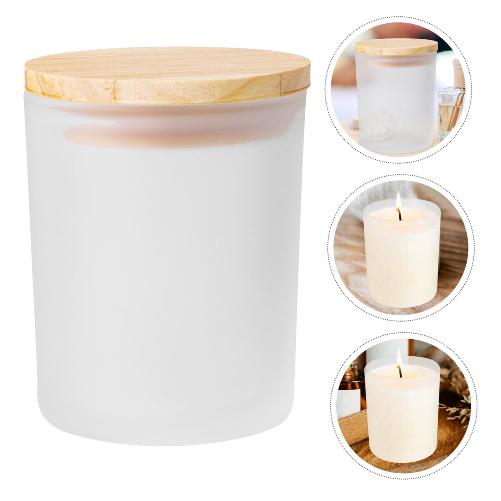 Barattoli Candele Fai da Te in Vetro Satinato 4 Pezzi 400ml