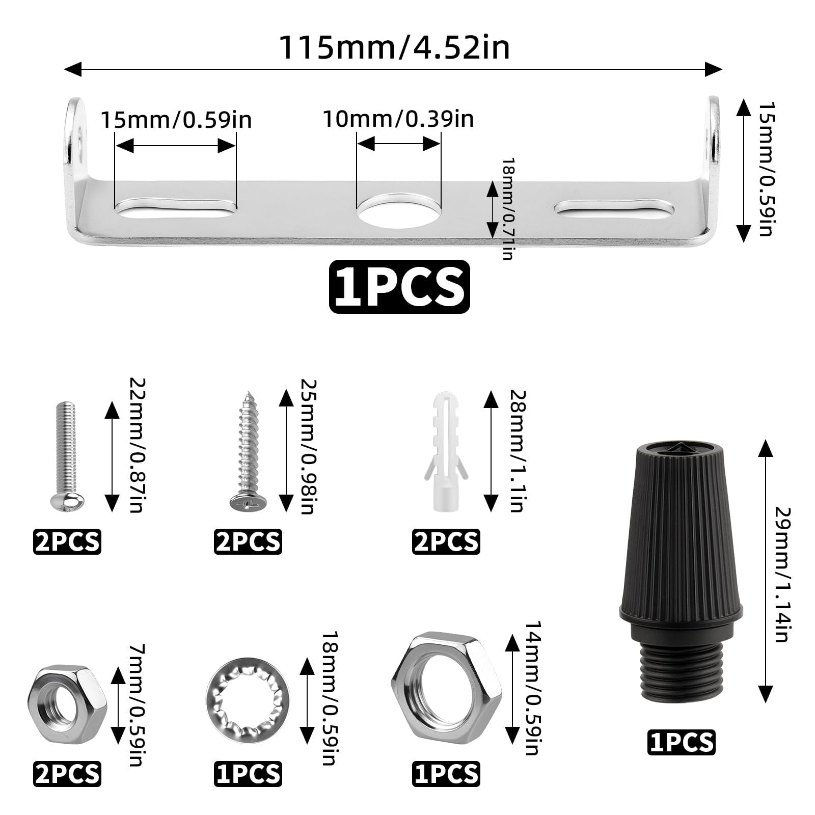 Mbsomnus 115 mm Uchwyt sufitowy 2 sztuki oprawa oświetleniowa oprawa oświetleniowa uchwyt płyta ze śrubami podkładka nakrętka do domowego biura lampy sufitowe wiszące światło ścienne