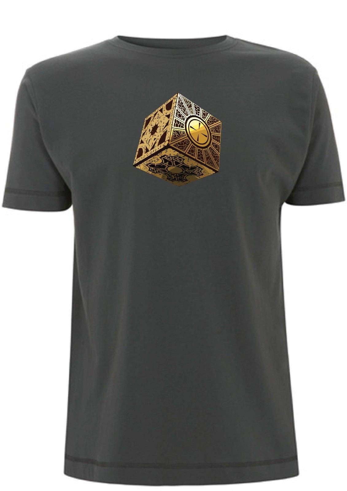 Hellraiser Puzzle Box Men's T-Shirt Cenobite Cube Pinhead Horror Movie (XX Large, Grey)