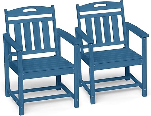 Miniatura 24 de Ciokea HDPE - Juego de comedor al aire libre, juego de mesa y sillas de patio de 7 piezas con agujero para paraguas, juegos de comedor de patio para