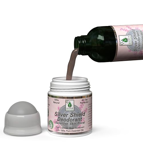 Miniatura 5 de Silver Shield Desodorante  Fórmula de piel sensible  Aroma floral  Desodorante de plata coloidal natural (roll-on on, 2 onzas)