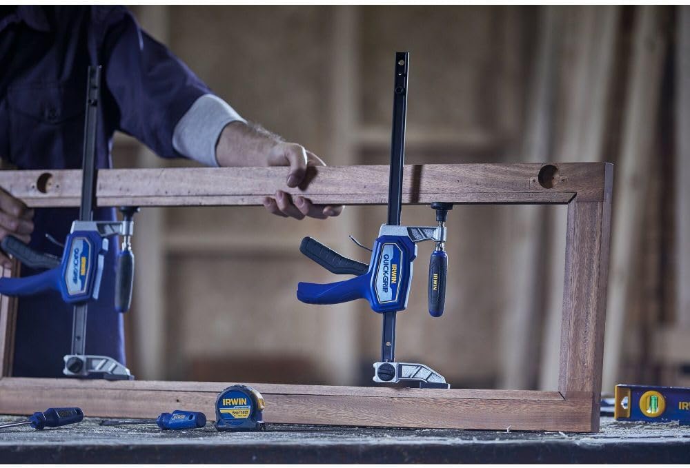 IRWIN QUICK-GRIP Clamps for Woodworking‚ Medium Duty Hybrid Clamp, 12 Inch (IRHT83500)