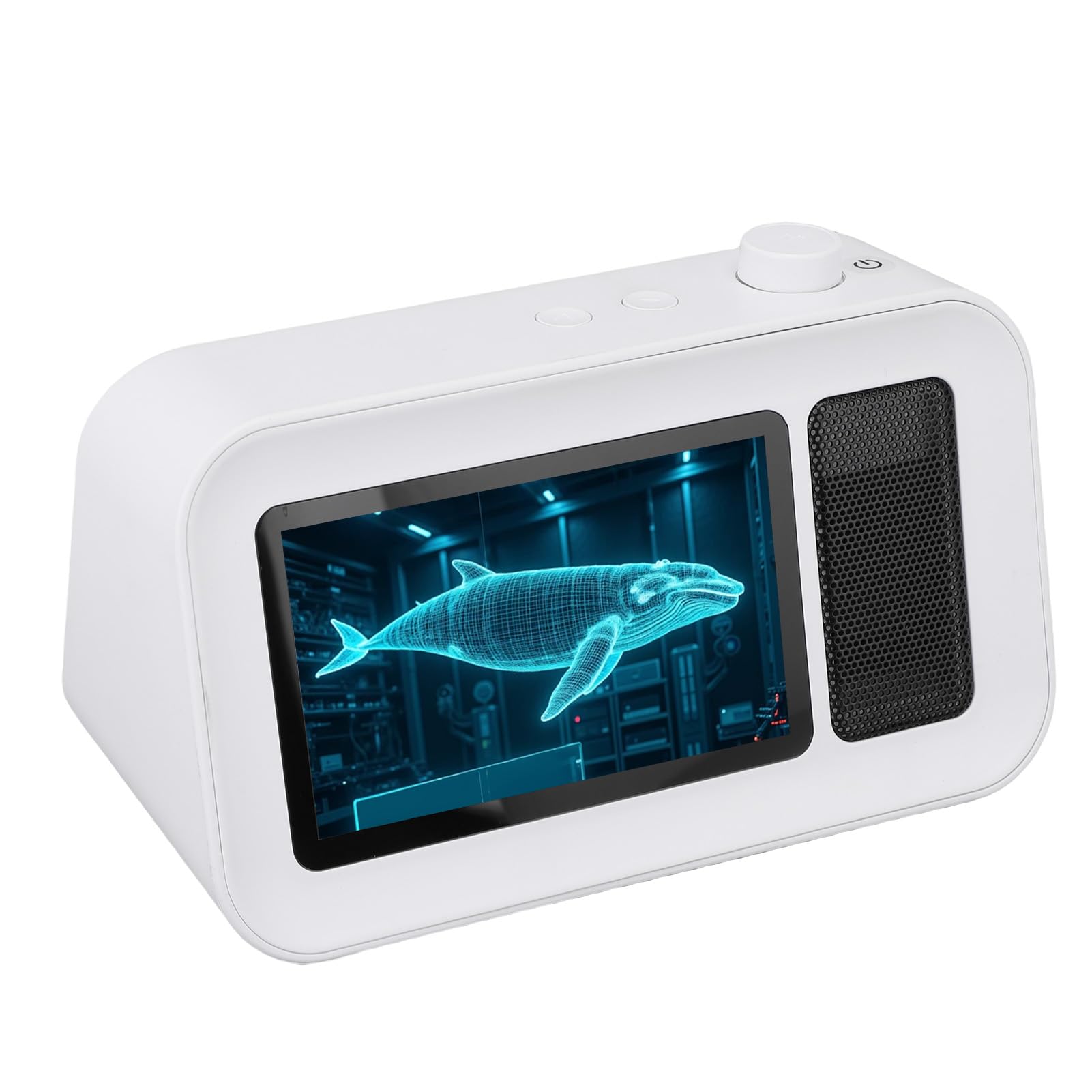 Zunate Lettore Olografico 3D Altoparlante Bluetooth Grafica Straordinaria 1080P per Decorazioni Desktop per Ufficio Domestico ABS 5"