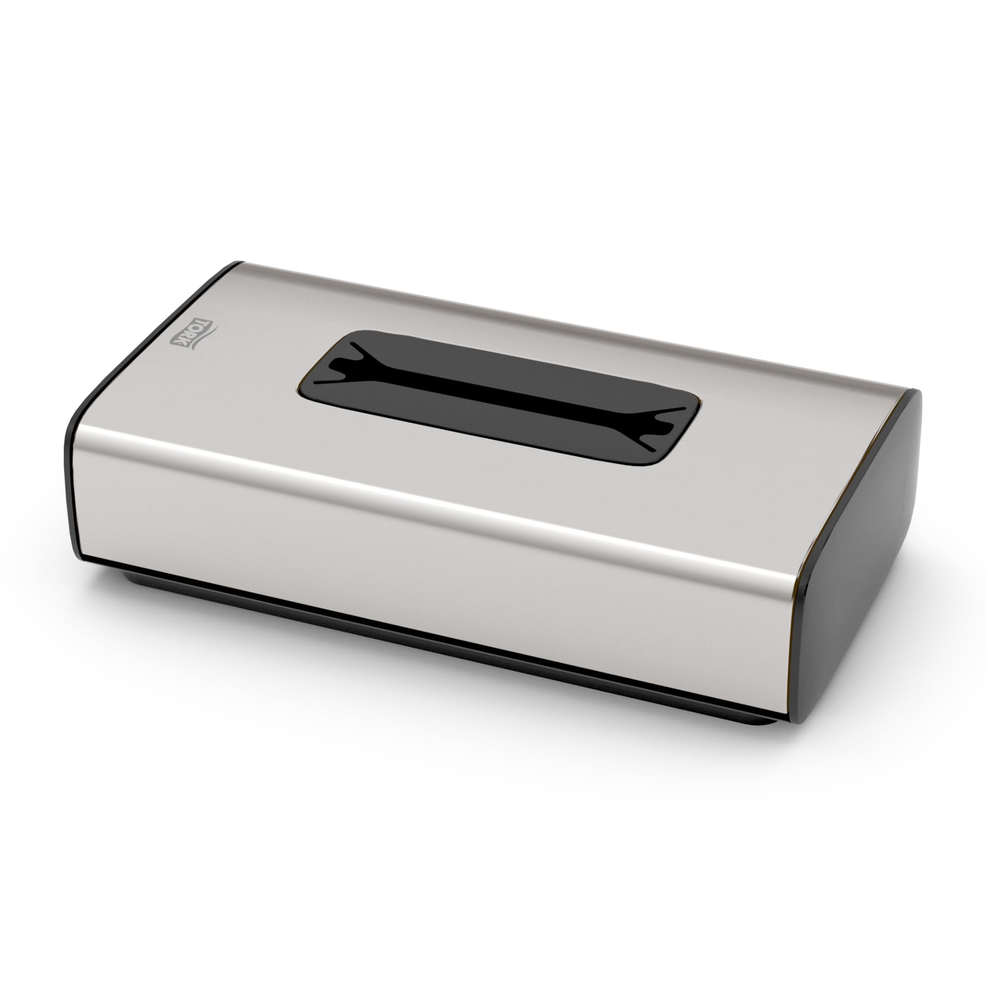 Tork 460013 Facial Tissue Dispenser/Tissue Box Compatible with Tork F1 Face Tissue Dispenser System/Stainless Steel, One Size