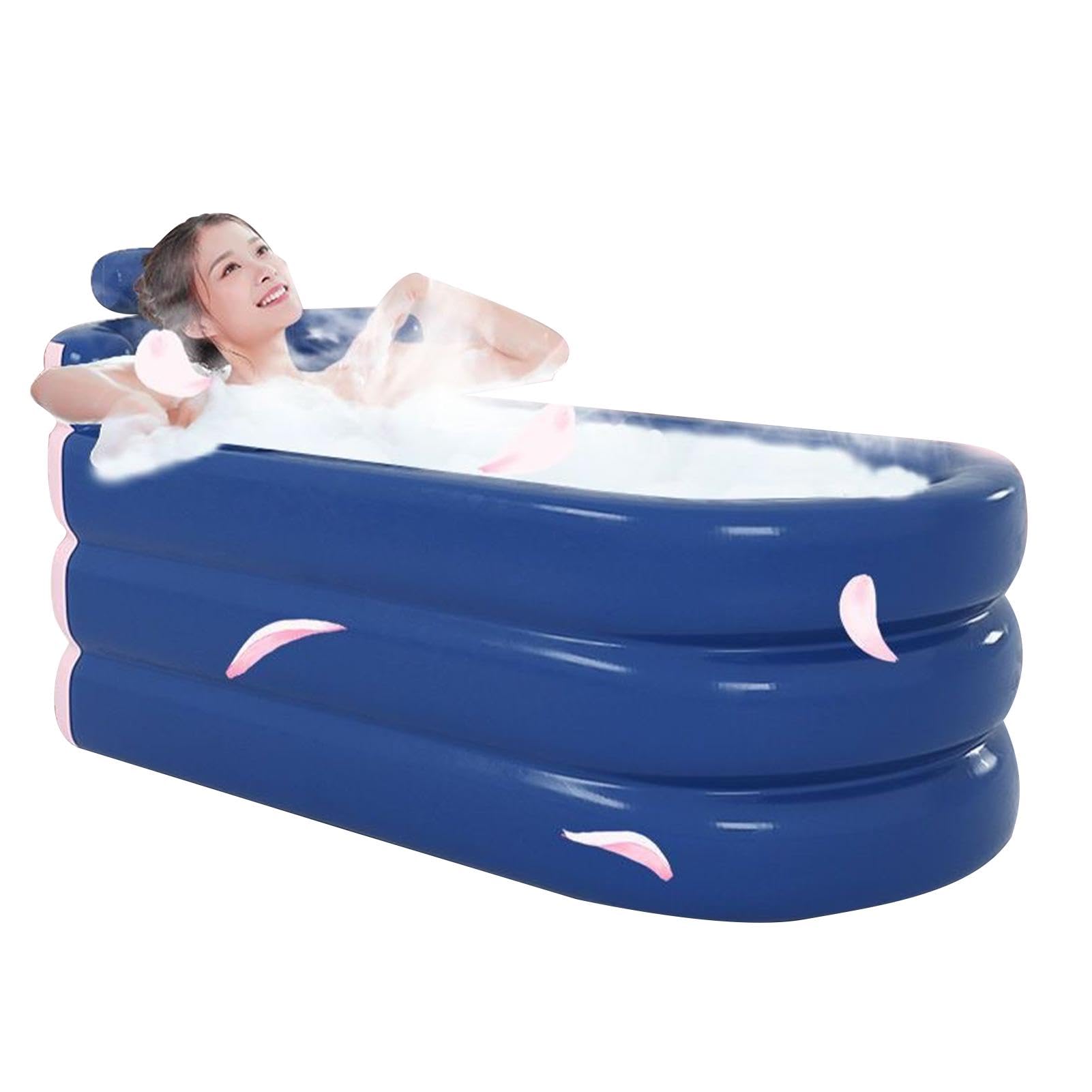 Bañera Portátil Bañera Hinchable Portátil Plegable Inmersión En Agua Fría | Tina Spa Plegable para Exterior e Interior Para Adultos Niños Familia Jardín Patio Trasero Patio Terraza Acampada Viaje