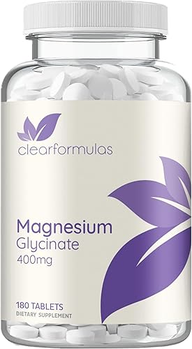 Glicinato de magnesio de alta absorción de 400 mg  Mini tabletas de glicinato de magnesio quelatado para sueño y apoyo de relajación  Fácil de