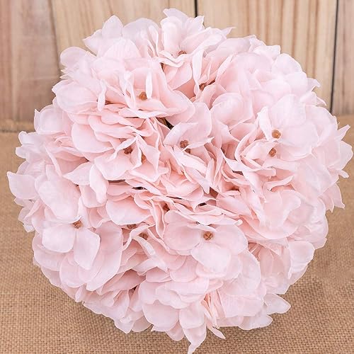 Miniatura 4 de KAHAUL Flores artificiales de hortensias de seda, decoración para ramo de boda, hogar, fiesta, decoración de apertura de tienda (paquete de 4) (Tafy)