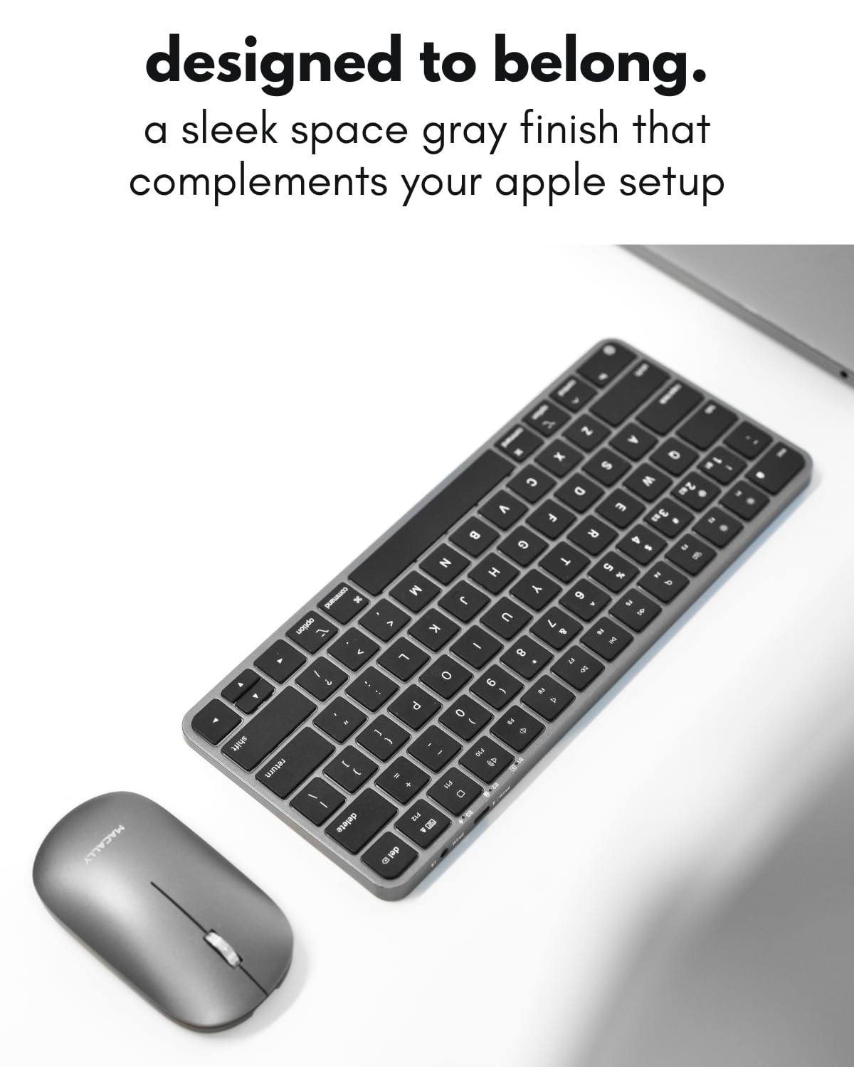 Macally Teclado e mouse sem fio Apple para Mac – modo duplo