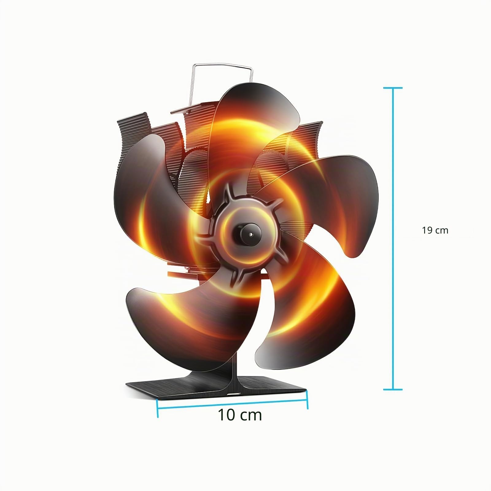 Ventilateur de Poêle à Bois Silencieux à 5 Lames - Pour Brûleurs à Bois et Cheminée - Efficacité Accrue
