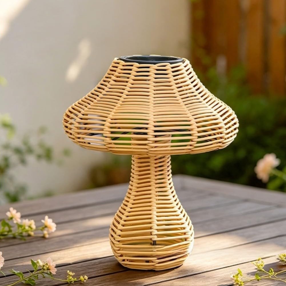 per lampada per solare a in Rattan per Giardino Impermeabile