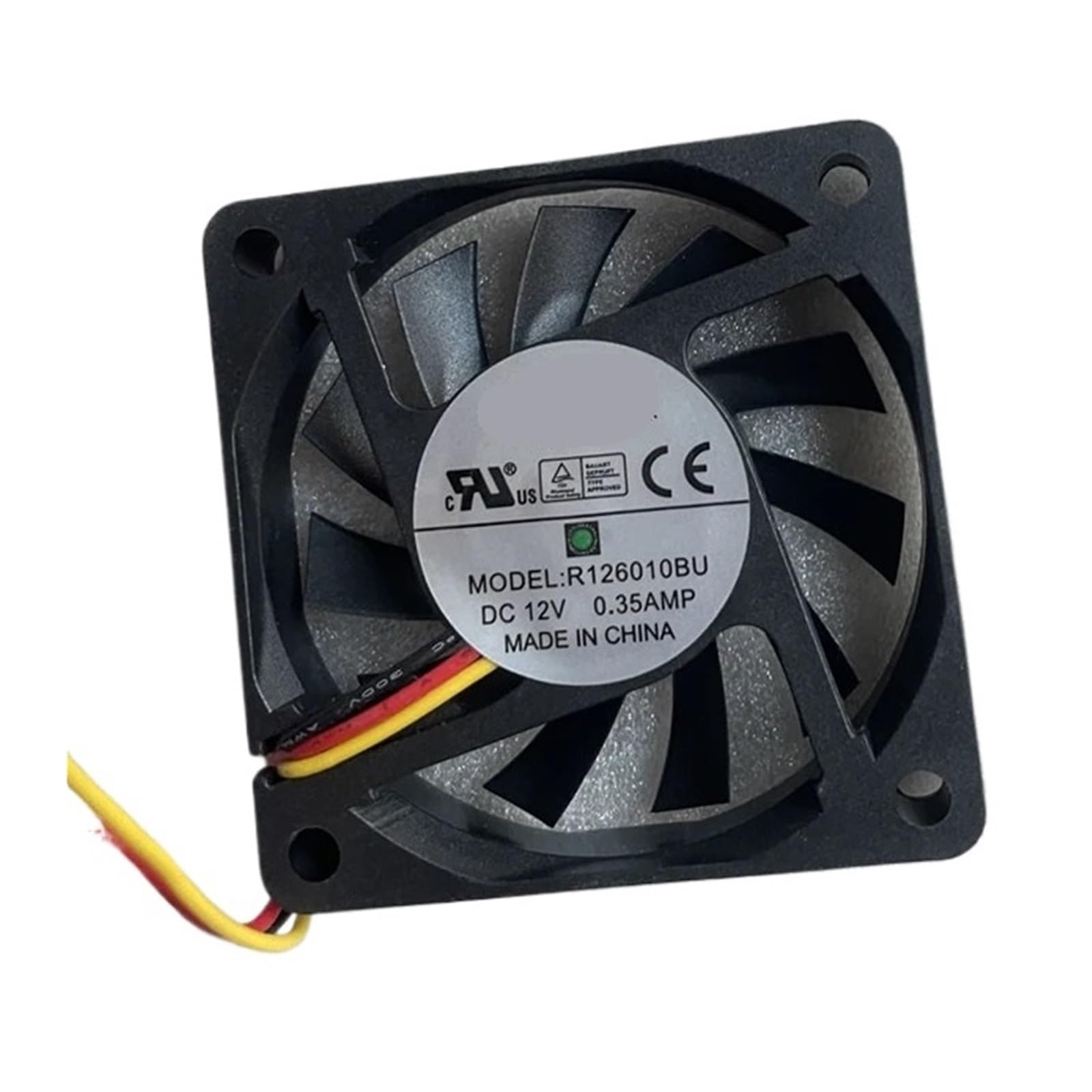 YMUGUEGH 60X60X10MM R126010BU 12V 0.35A 3Wire 6010 Cooling Fan
