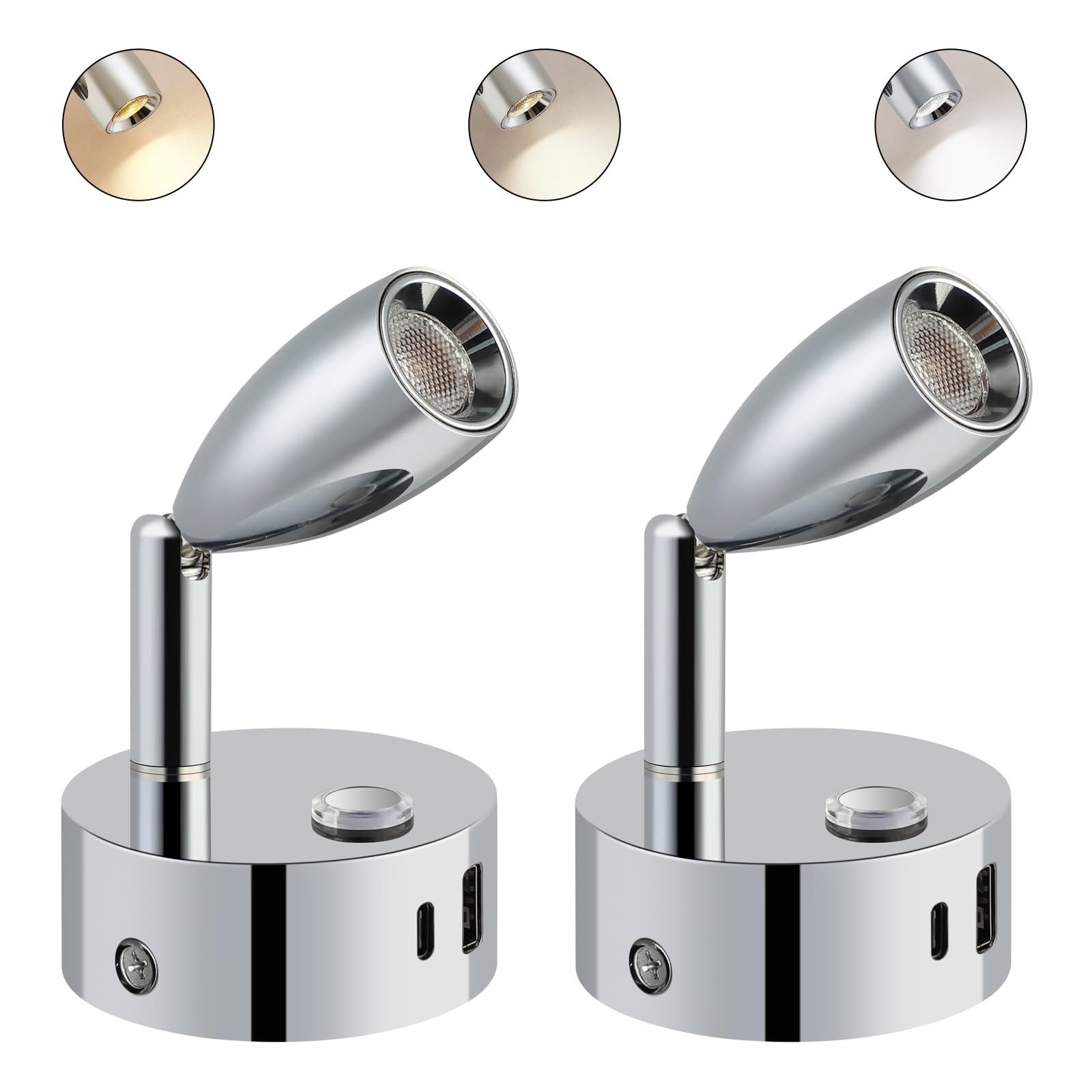 Lampada Da Lettura A LED Per Camper Da 12 V, Lampada Da Lettura A Led Per Camper Da 12 V Lampada Da Lettura Per Camper Da 3 W Faretto Da Parete Per Interni~p135539019