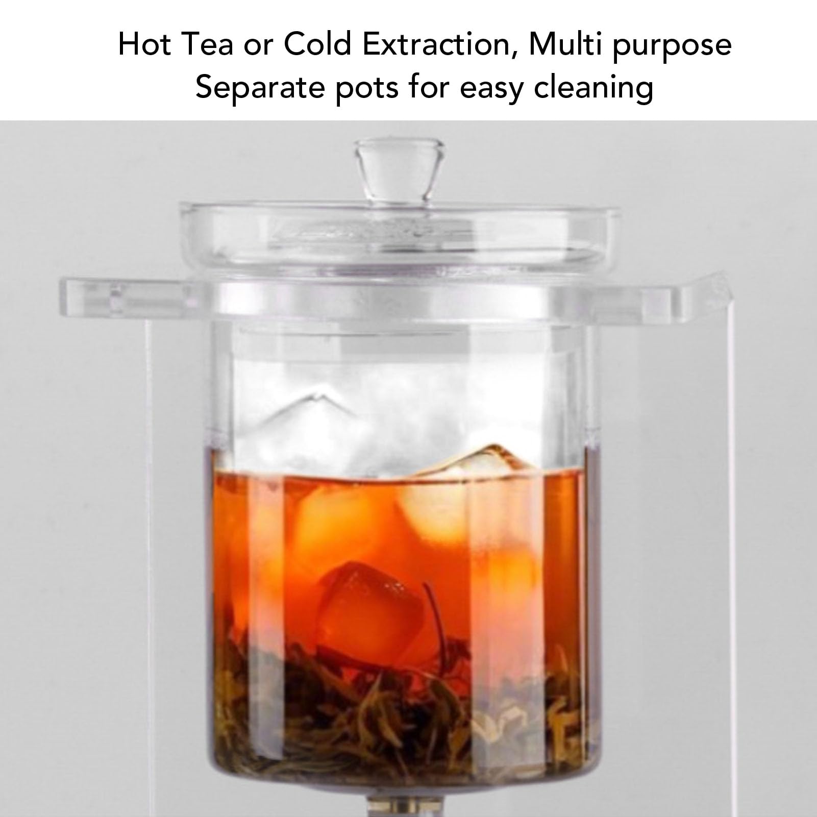 Tee Dripper Kaltes Gebräu, Glas Kaltes Brauen Tropfturm mit Filter, Geeignet für Blühende Tee -Tee, Manipulation, für Zuhause und Reisen