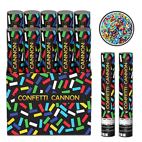 Confetti Cannons Effieler Multicolor Party Poppers Confetti Shooters (10 Packs) 100% Biodegradable And Air Powered Party Popper Perfect For Birthday, Graduation,And Any Other Party Or Celebration… #TOP3