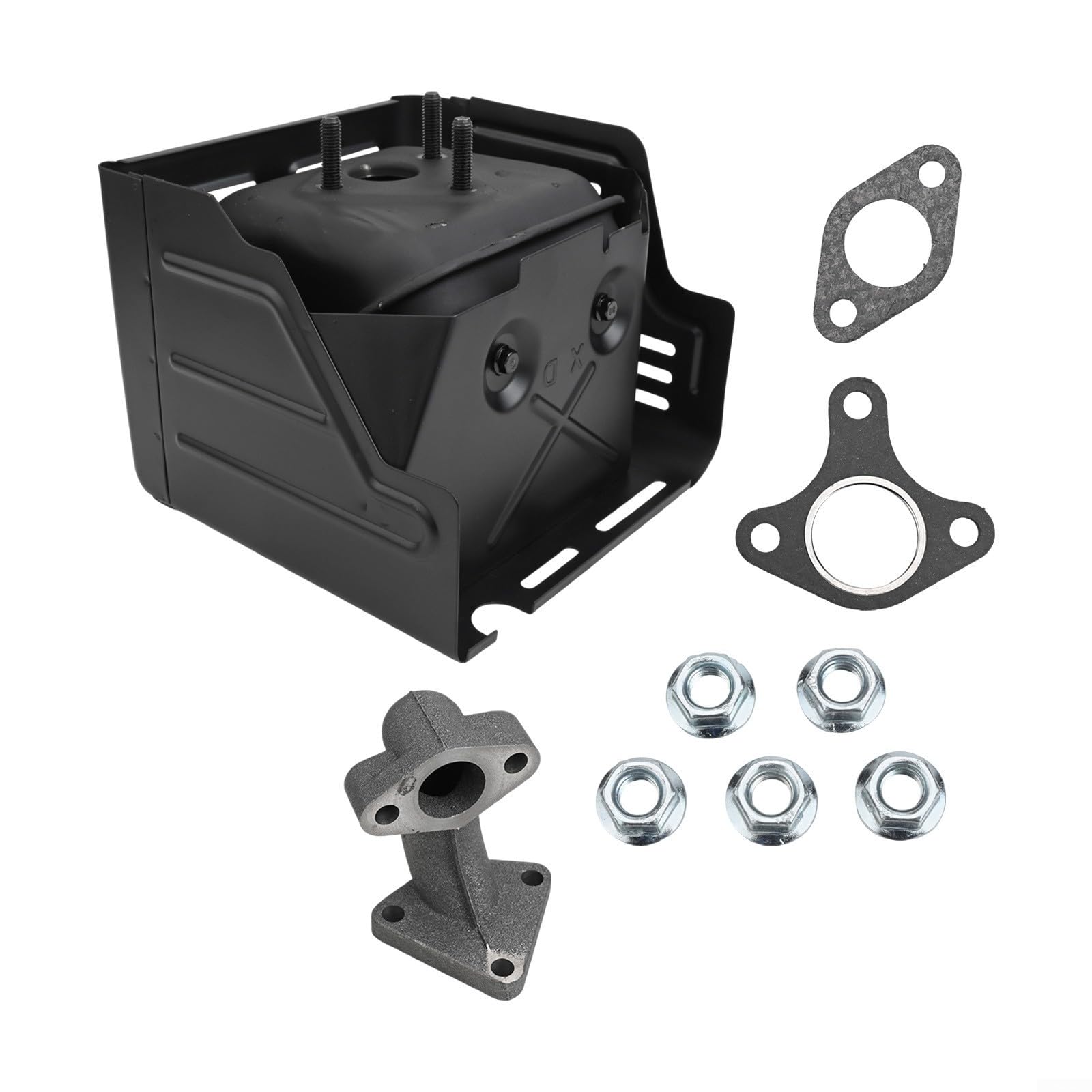 Kit silenziatore Honda per GX340 per motori GX390 GX420, collettore di scarico completo con guarnizioni e dadi per pompa dell'acqua, spazzaneve idropulitrice, costruzione in metallo