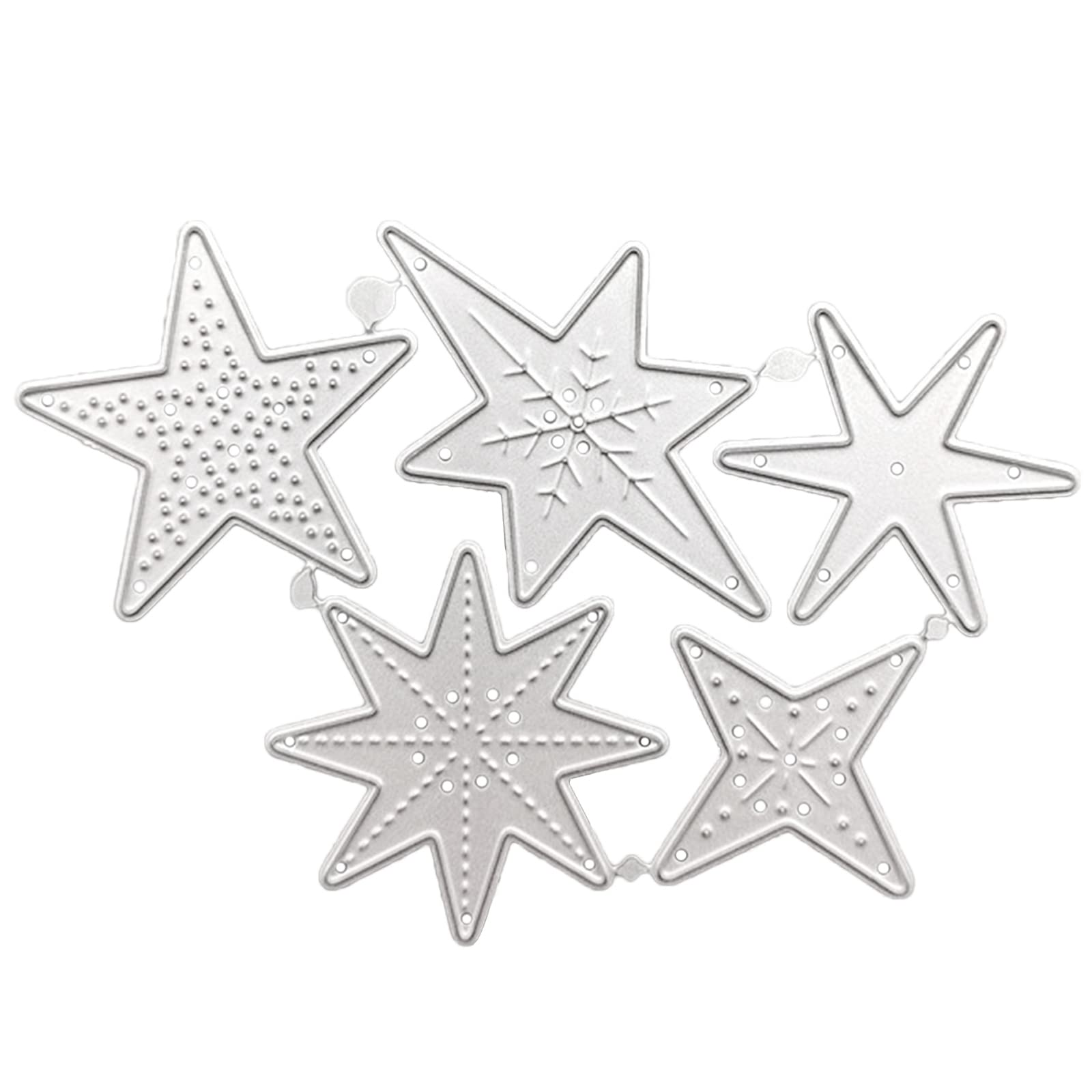 NEWFT Flower Border Die Cuts Metal Stars Frame Cutting Dies Embossing Stencils for Cards Scrapbooking Decorations Metal Cutting Dies Stars Frame Flower Border Die-cut Cards Making Embossing