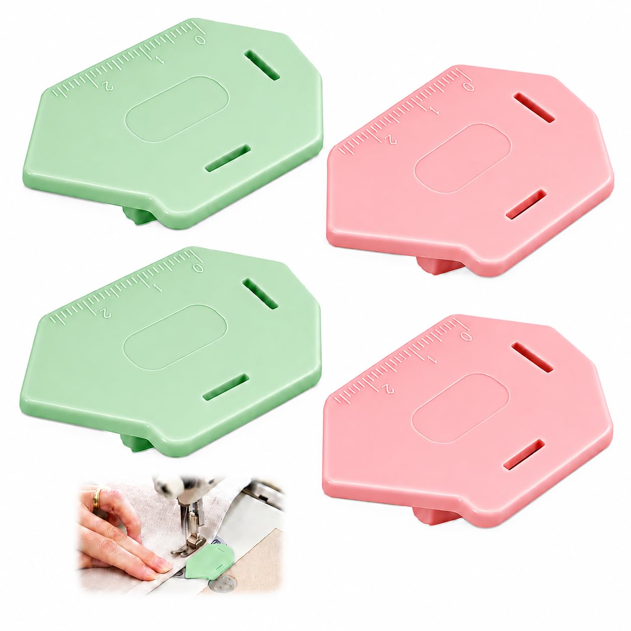 4PCS Magnetic Seam Guide for Sewing Machine with Scale, Sewing Machine Quilting, Stitching & DIY Sewing, Adjustable Seam Guide Sewing Accessories Tools for Overlocker Sewing Machine Sewing Kits
