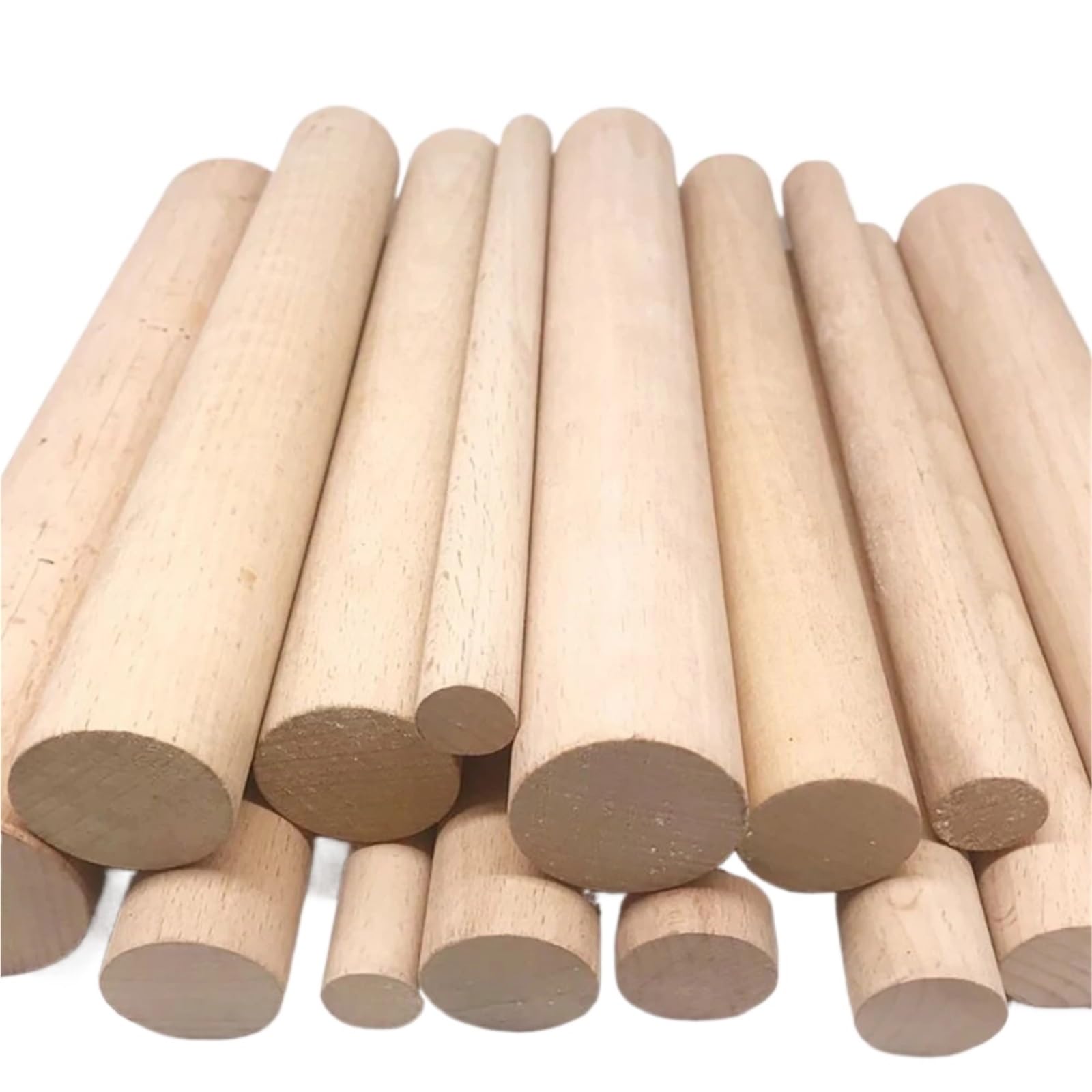 Bâtons en bois ronds 30cm de 1.5cm pour décoration et bâtiment DIY