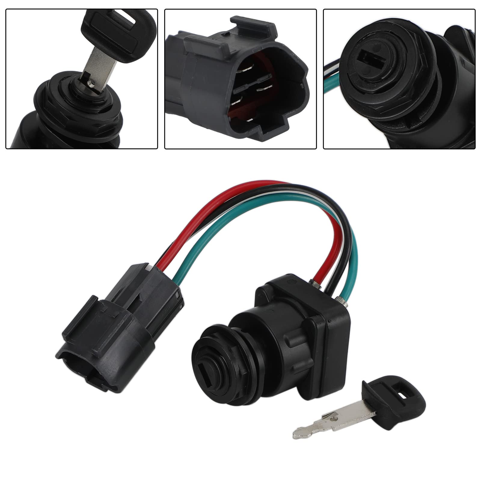 Topteng Ignition Switch RC411-53964 HRC40-53960 adapté pour Kubota Excavator(KX Series) KX91 KX161 KX41 KX080 KX121 KX71, adapté pour Kubota Excavator(U Series) U45 U15 U25 U35
