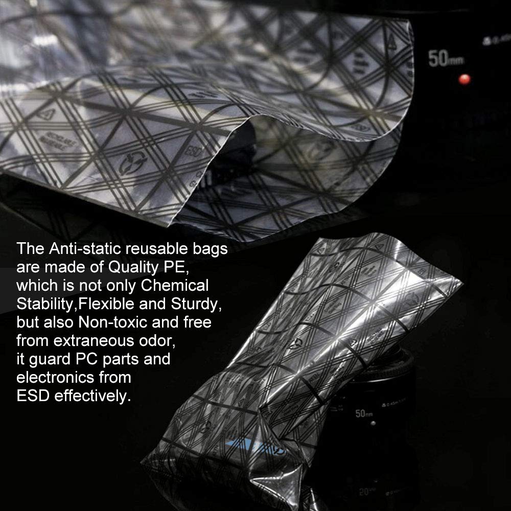 20 Sacchetti Antistatici 30x40 Cm Con Adesivi - Per Hardware, Schede Madri, PC E Componenti Elettronici | Protezione ESD - Foto 6
