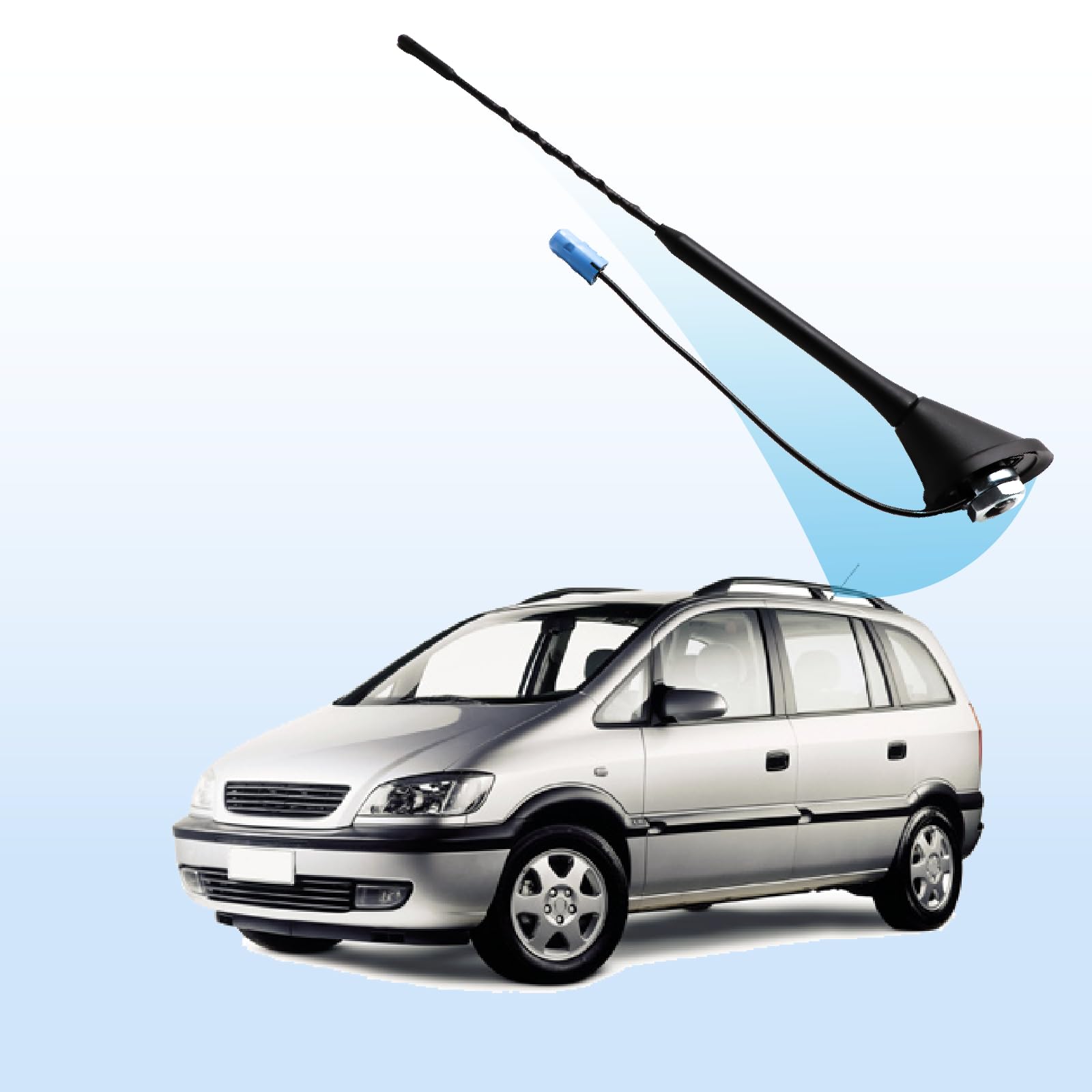 Antenne Voiture 28cm Antenne Voiture HC97 avec Astra G/H Corsa C/D Meriva A Vectra C Signum Omega B Zafira A/B Stablänge