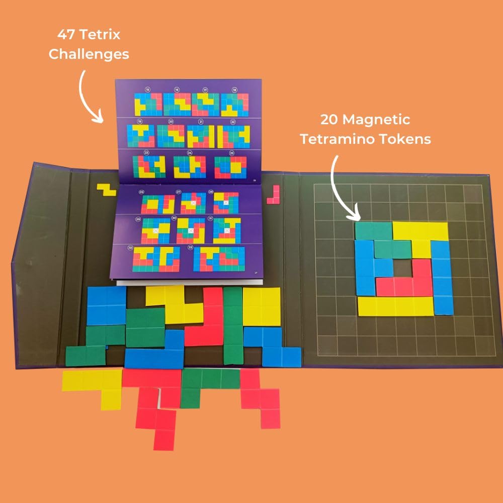 PELIKAS TOYZ Magnalogix Magnetic Game Tetrix for Kids Age 6 to 9 Years Old Tetris Puzzle for Kids, Gift for Boys Girls,Travel Game - Tetrix Junior - Image 5 thumbnail