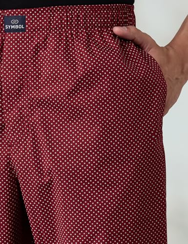 Image of Amazon Brand - Symbol mens 100% Cotton Pyjama /Lounge Pants |Regular Fit | Printed | Available in Plus Sizes