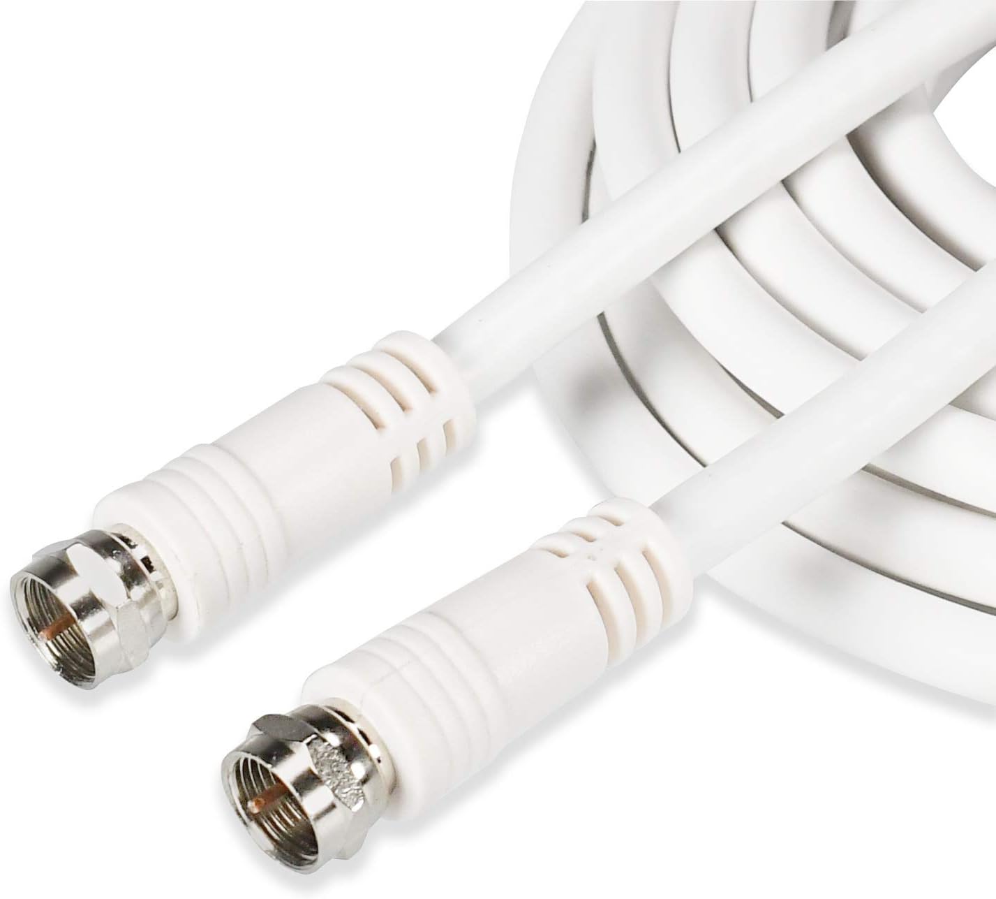 ONN RG6 25 feet Premium Coax/Coaxial Cable White (F Type