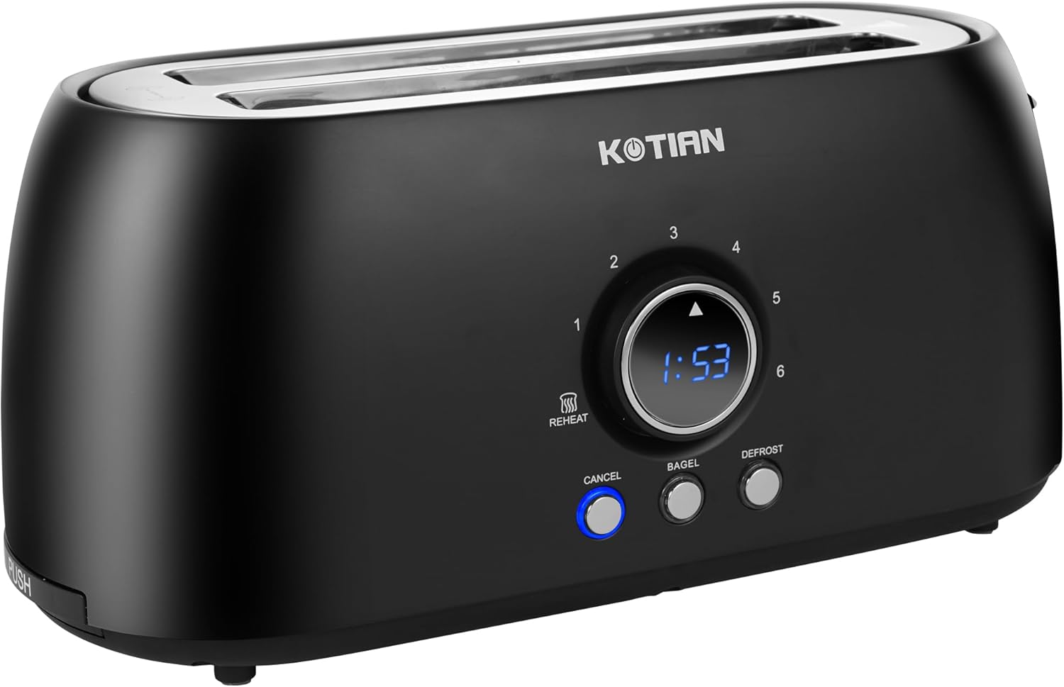 Toaster 4 Slice,KOTIAN Retro Long Slot Toasters with