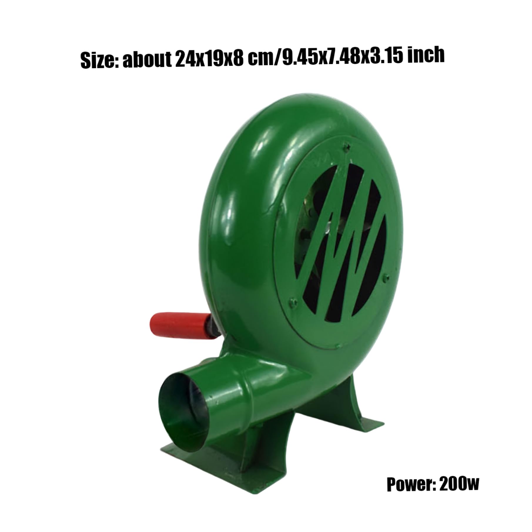 Mini soffiatore per forgia da fabbro da 200 W per barbecue con ingranaggio in ferro condotto portatile per picnic in campeggio