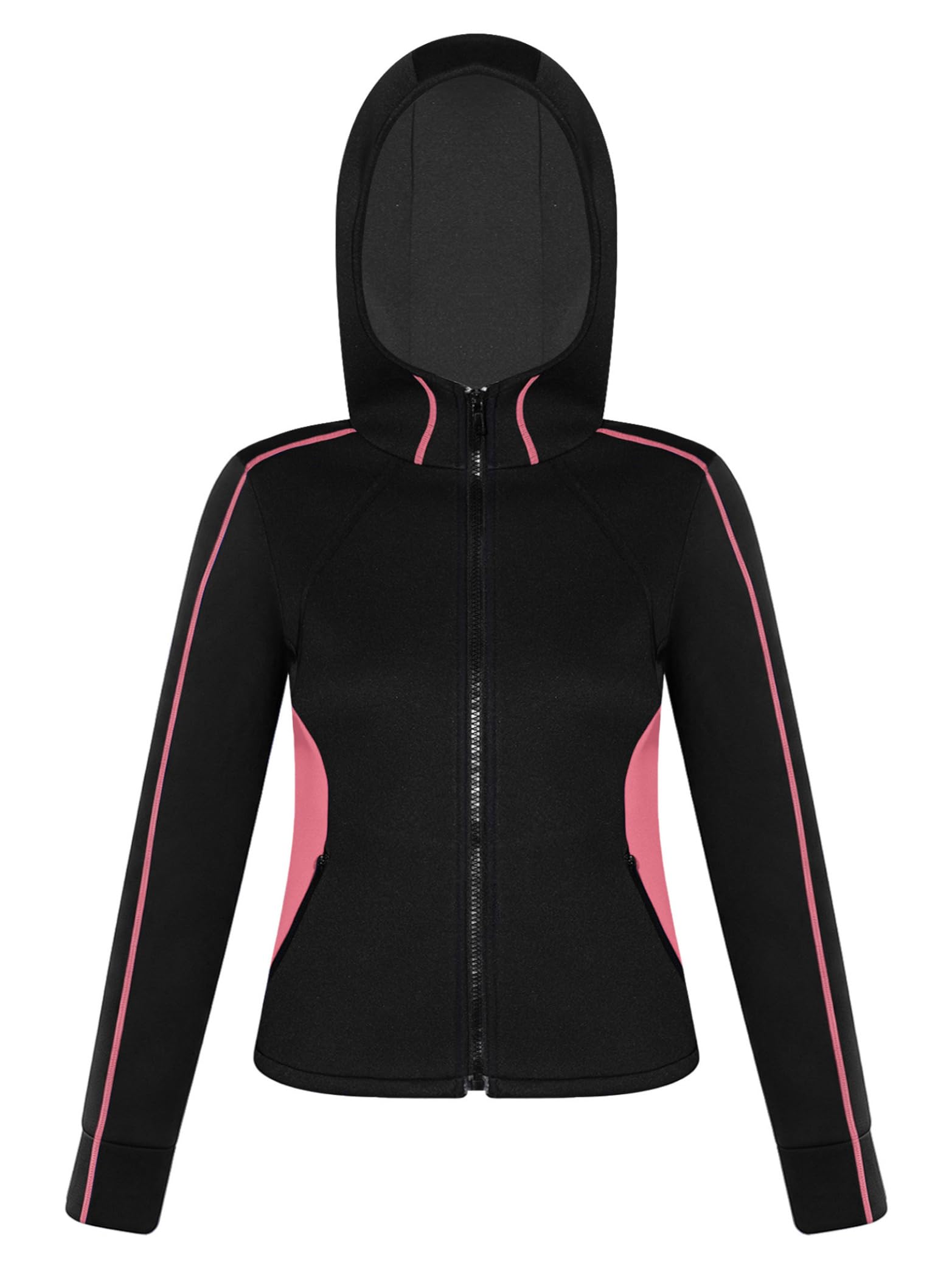 Femme Veste Combinaison Plongée Avec Capuche Sweat De Sport À | Capuche Attachée,Isolation Thermique,Poches Latérales Fermeture Éclair,Jazz,Plongée En Apnée,Loisir Côtier,Yoga,Danse