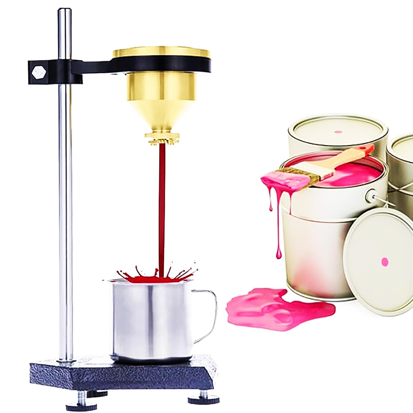 Viscosímetro Flow Cup para una medición precisa de la viscosidad, ideal para pruebas de pintura y barniz