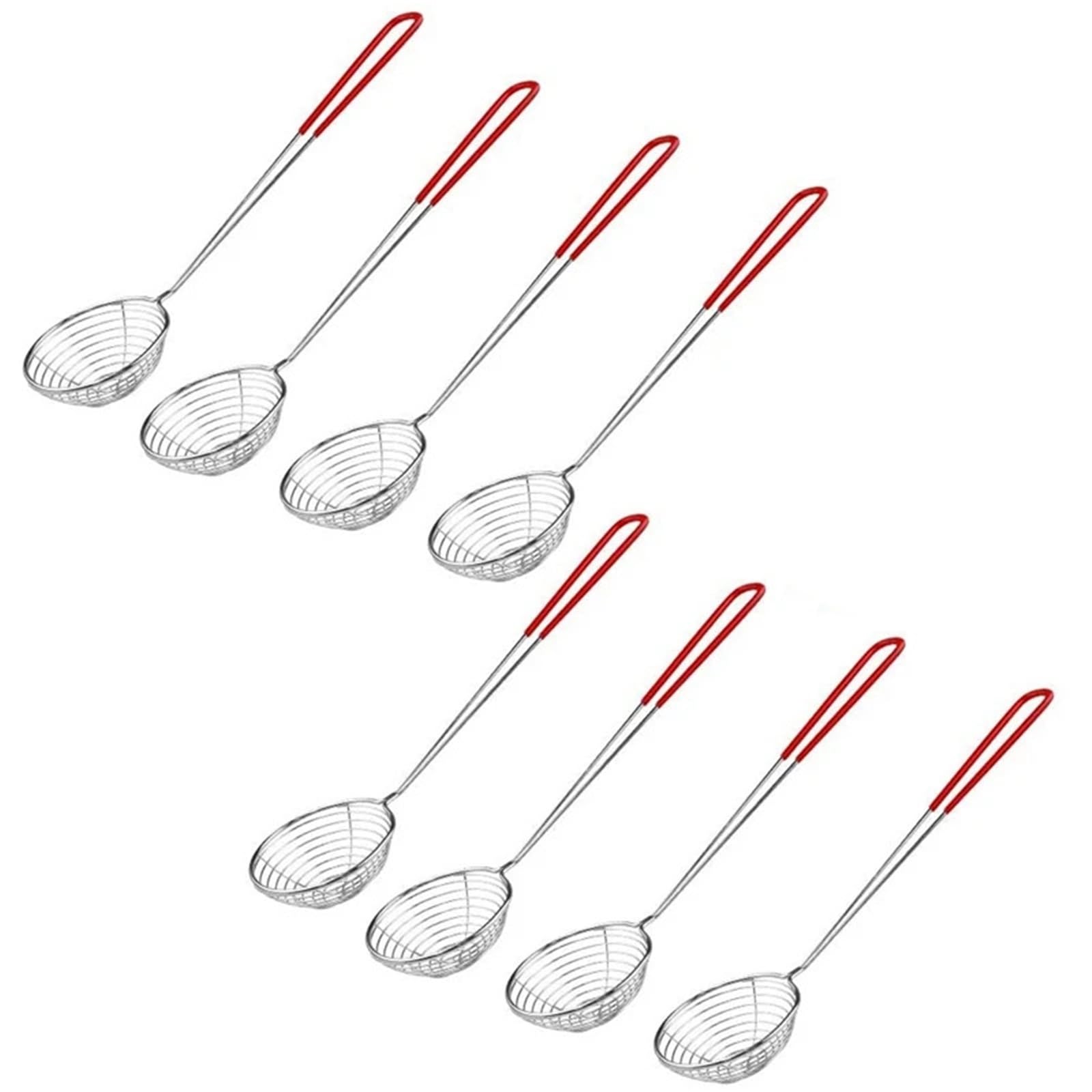 Cuchara coladora de araña acero inoxidable, colador alambre pequeño for olla caliente, tortellini y albóndigas, 8 Uds Para Alimentos