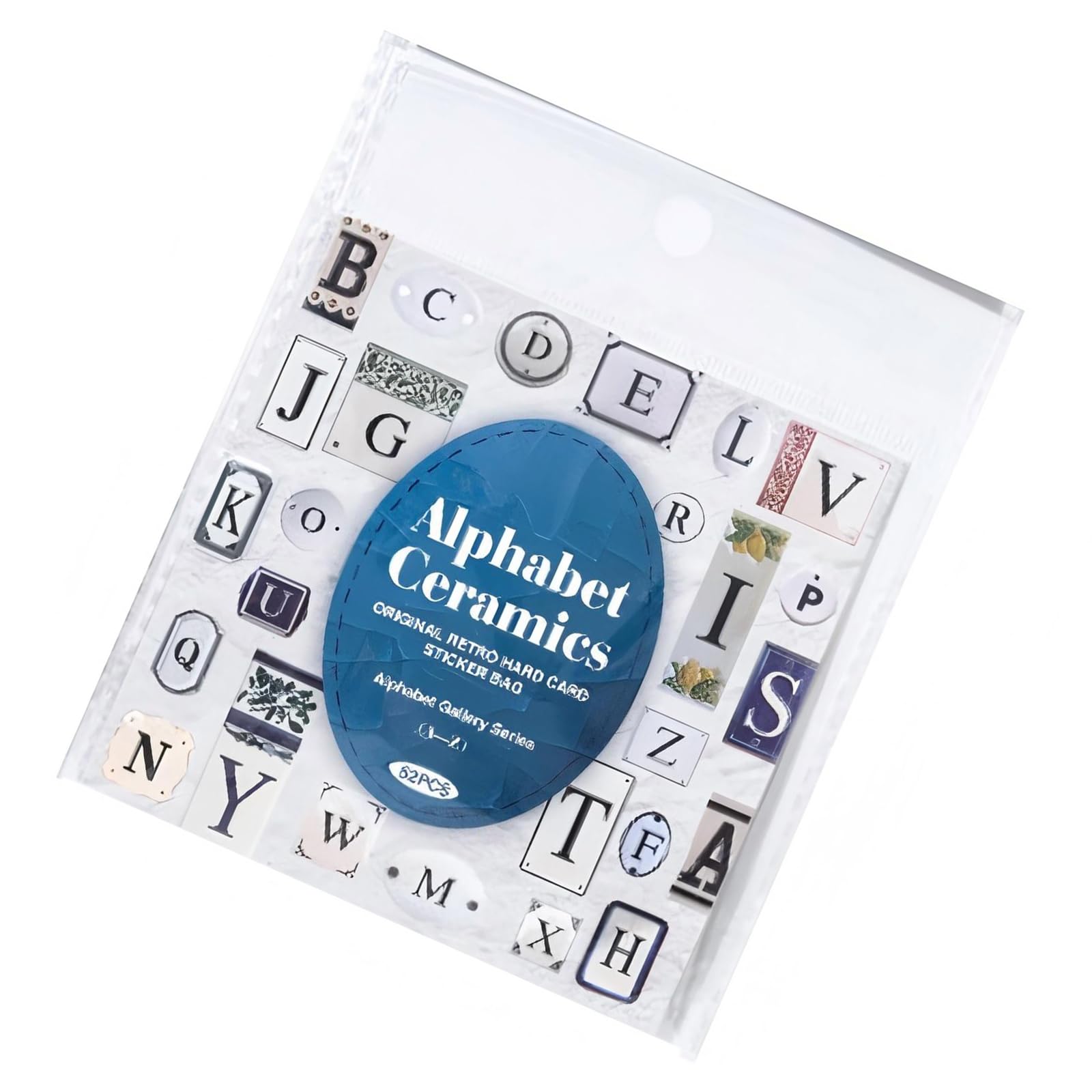 Antique ‌Stylish Letter Decalcomania Hard Paper Sticker for Scrapbook Journal Diary Creative Projects Antique‌ Letter Sticker