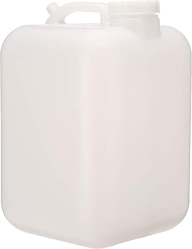 Paquete de 2 unidades de plástico de 5 galones con tapa blanca