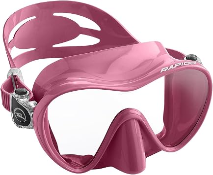 Adult Snorkel & Scuba Mask, Frameless Single-Lens 180 Tempered Glass