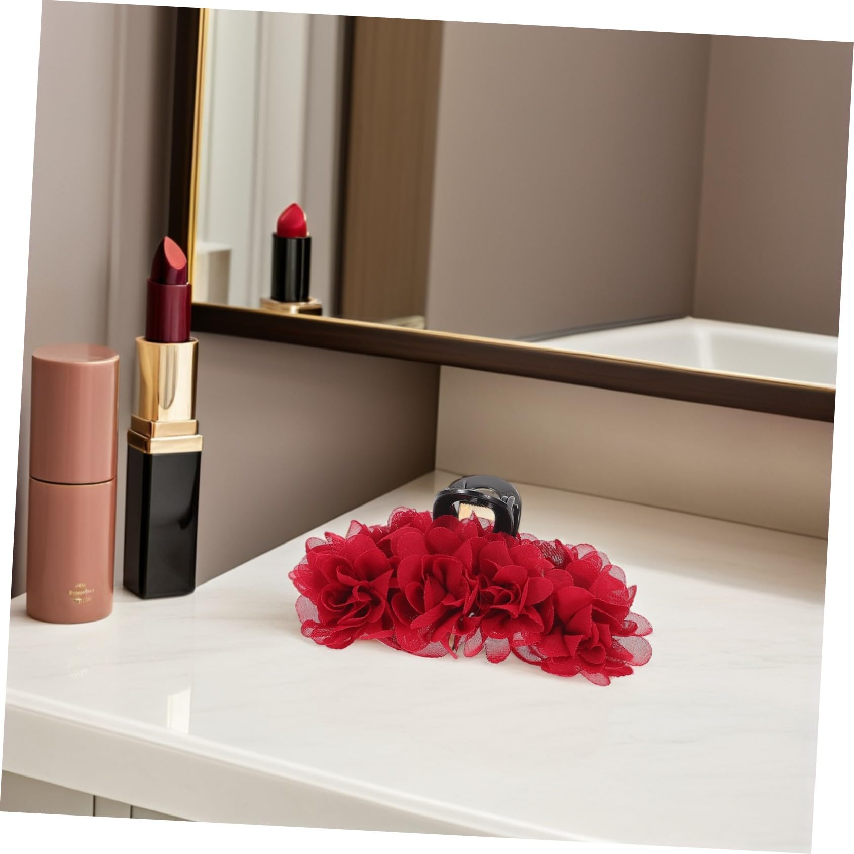 16 Pièces Pinces à Cheveux Rose pour Femmes Accessoires Floraux Élégants pour et Chignons Clips Résistants pour Cheveux Épais et Fins