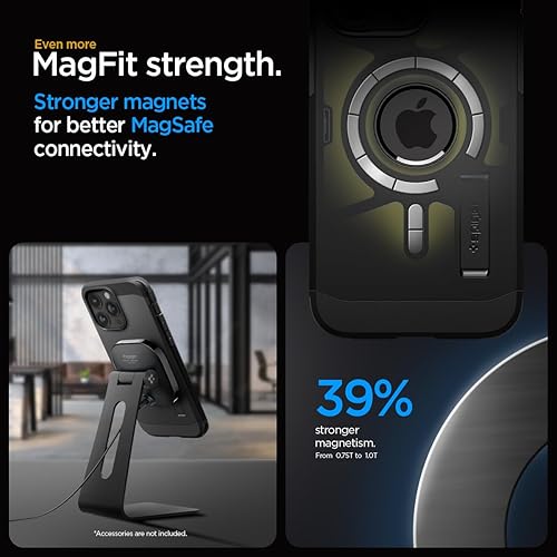 Miniatura 6 de Spigen MagFit - Funda magnética resistente diseñada para iPhone 15 Pro Max, protección de grado militar soporte compatible con MagSafe (2023), color