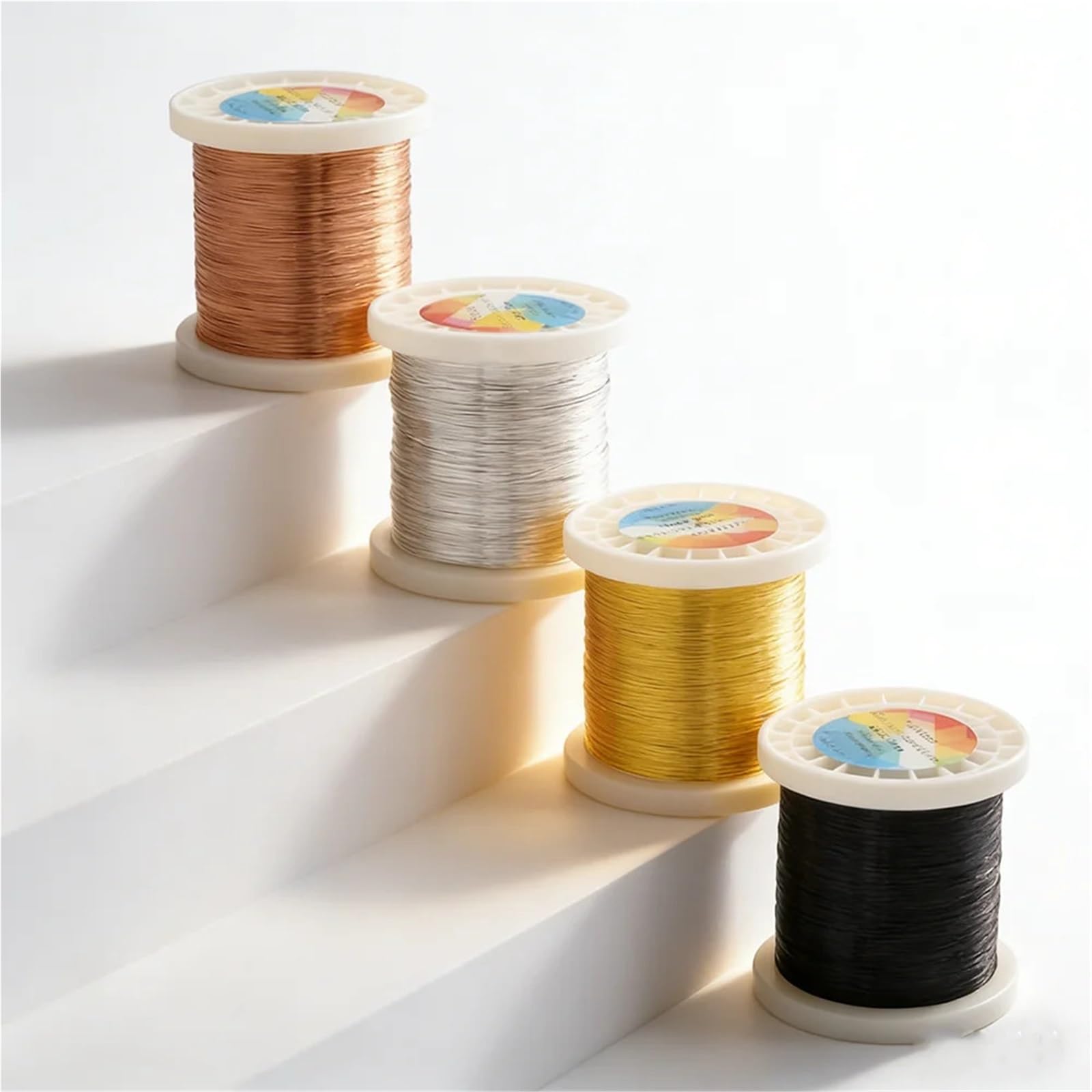 1KG/rollo de alambre acero revestido cobre, calibre 26 28 32, alambres artesanales for hacer, envolver y manualidades(Bright silver,0.3mm 28gauge 1KG)