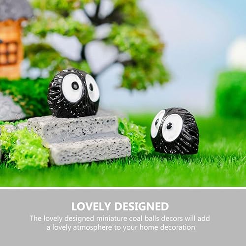 Miniatura 9 de ABOOFAN 20 piezas de mini elfos de hadas accesorios de jardín de resina pequeñas estatuas de elfo negro pecera arena decoración de mesa de briquetas