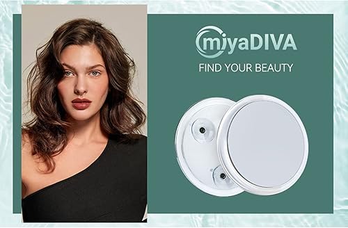 Miniatura 8 de Espejo de maquillaje con aumento 20X con ventosas, espejo de ducha de baño, portátil, para maquillaje detallado, cuidado de la piel