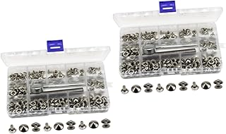 SEWACC 2 Conjuntos De Rebites Kit Rebite Punk Rebites Rebites De Couro Pinos Para Roupas Snaps Para Costura Cone Studs Sapatos Acessórios Rebite Punk Artesanato Rebites Pulseira Cônica
