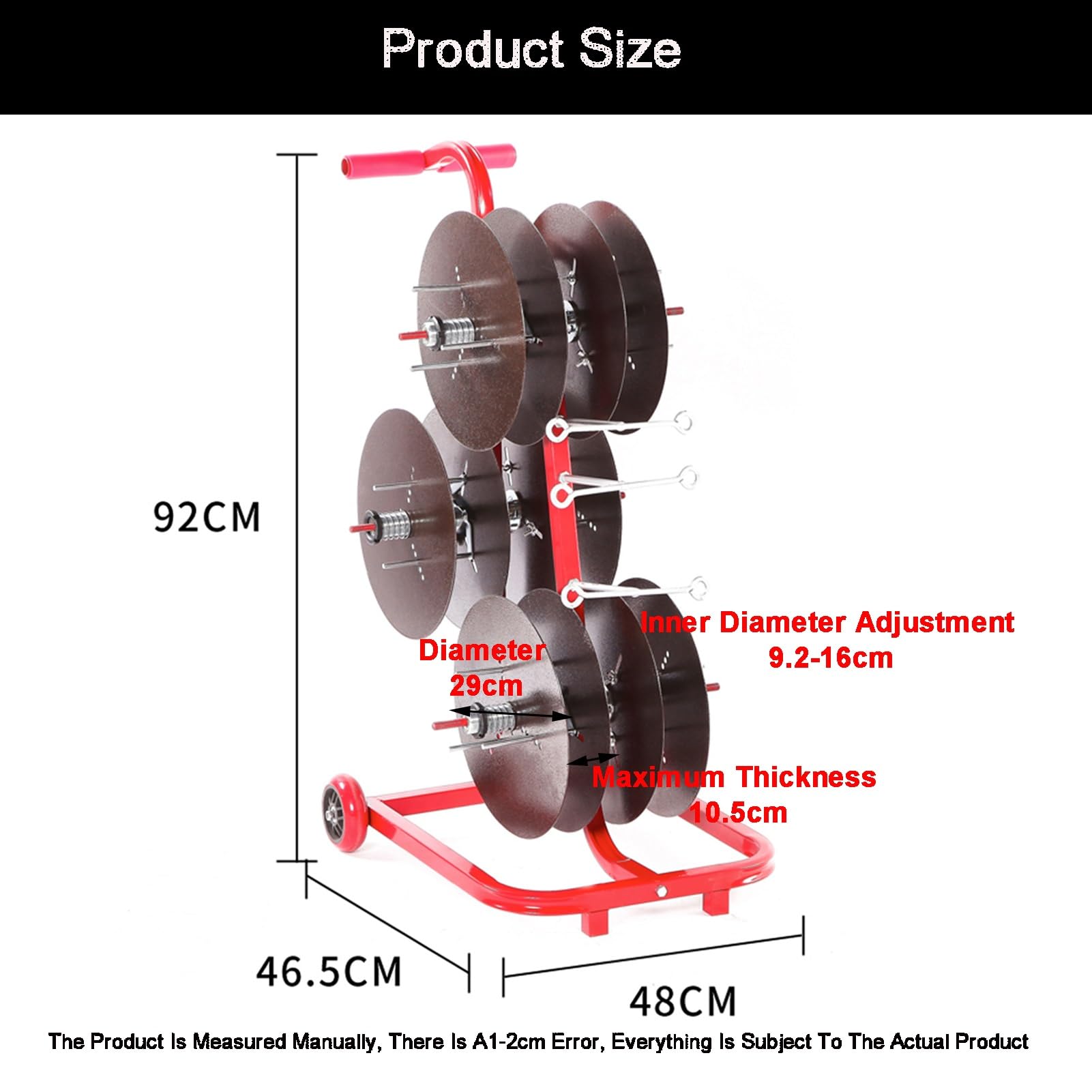 Rastrelliera For Bobine Di Filo, Distributore Di Fili For Cavi | Supporto for cavi rotante for carichi pesanti, for l'industria elettrica(6 Rods Wire)