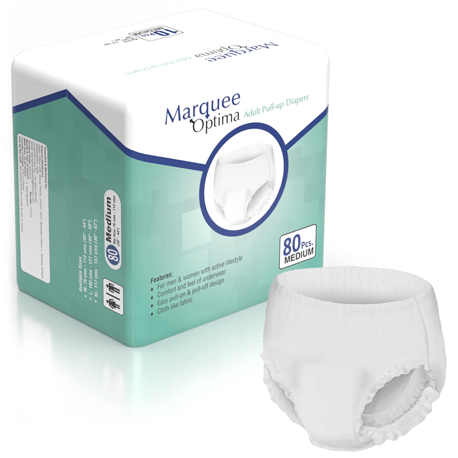 Marquee Optima Adult Medium Pull-up Diaper (80 Count)-image-8